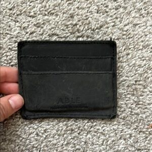 ABLE Black Leather Card Holder